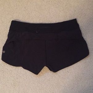 Lululemon Black Speed Shorts 10